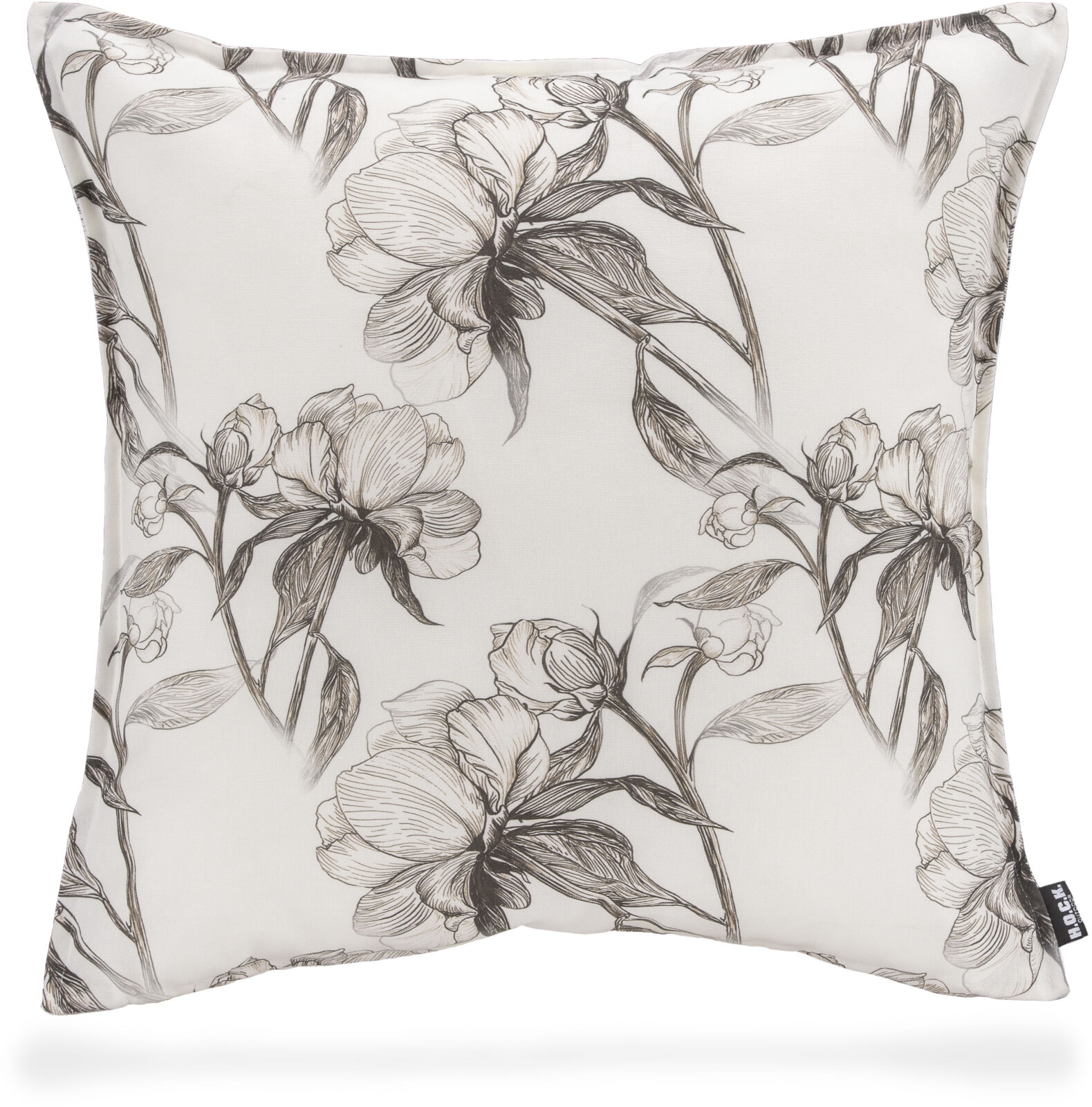 H.O.C.K. Fleur de noir Outdoor Kissen mit Biese 50x50cm anthrazit