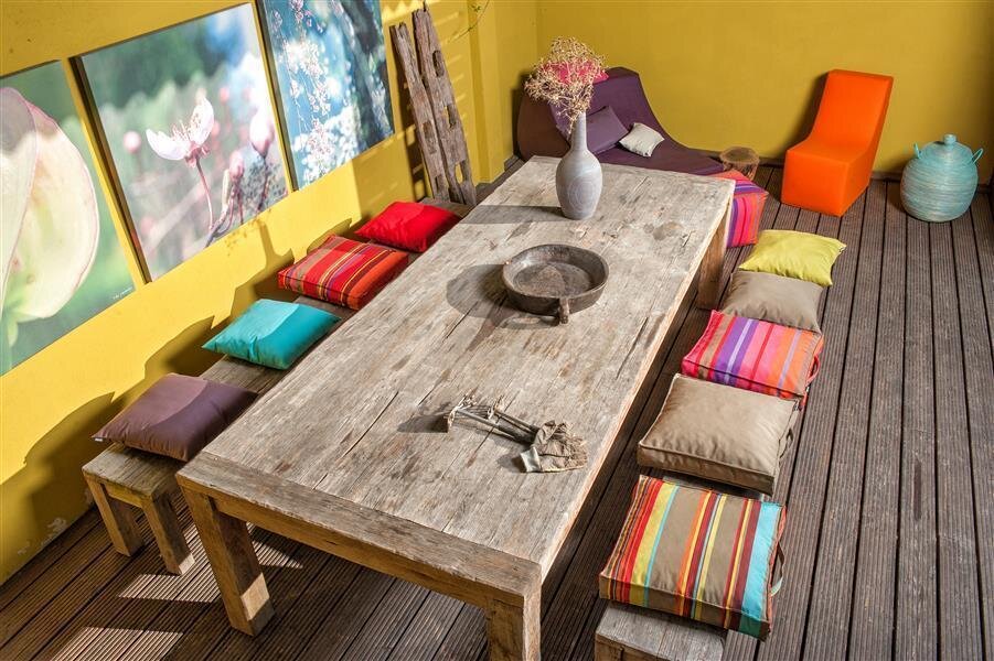 H.O.C.K. Yucatan Outdoor Sitzkissen CLOU 40x40x5cm grün