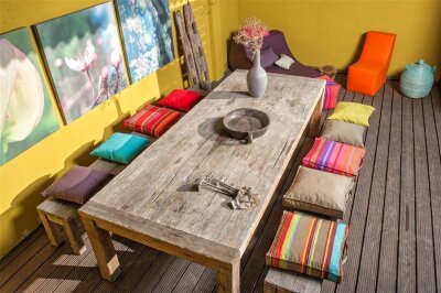 H.O.C.K. Yucatan Outdoor Sitzkissen CLOU 40x40x5cm pink