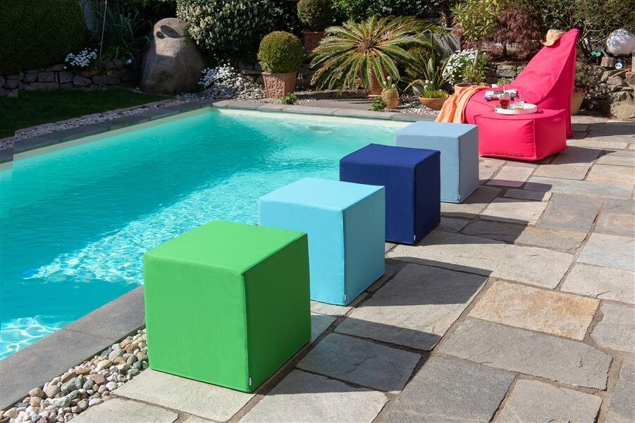 H.O.C.K. Miami Outdoor Cube/ Sitzwürfel 45x45x45cm pink/rosa