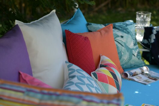 H.O.C.K. Caribe Outdoor Kissen 70x70cm weiß
