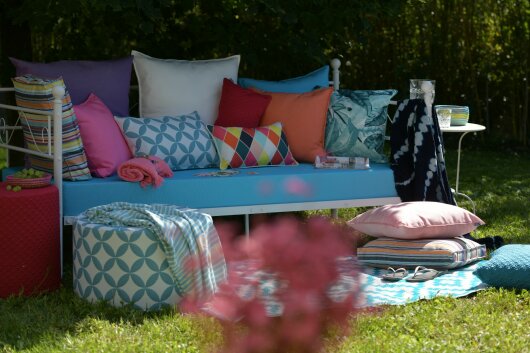 H.O.C.K. Caribe Outdoor Kissen 70x70cm weiß