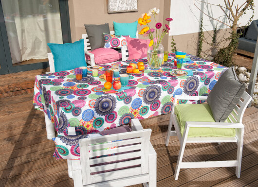 H.O.C.K. Caribe Outdoor Kissen 70x70cm weiß