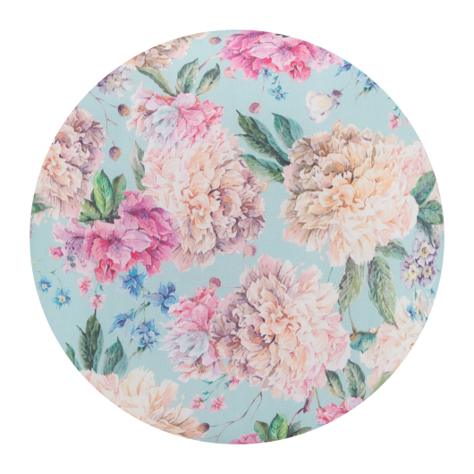 H.O.C.K. Stoff Meterware Outdoor Shabby baby blue floral