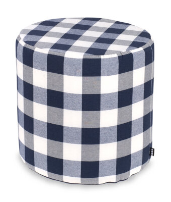 H.O.C.K. Karo Mix Hocker ø45x45cm Hotel blau