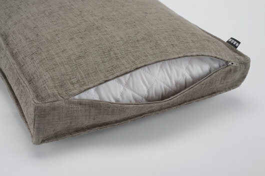 H.O.C.K. Addicted Sitzkissen mit Biese 40x40x5cm taupe col. 04