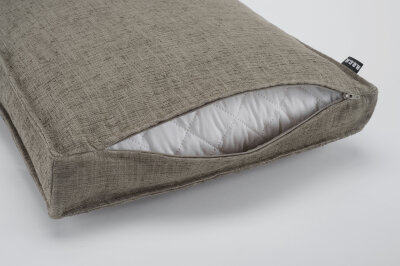 H.O.C.K. Addicted Sitzkissen mit Biese 40x40x5cm taupe col. 04