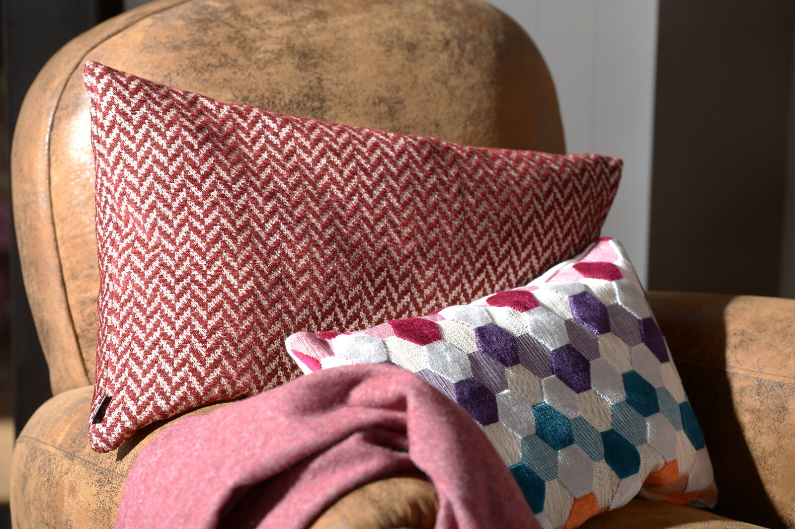 H.O.C.K. Zircono Kissen 60x40cm bordeaux col. 11 hockdichhin.de, 28