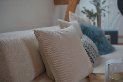 H.O.C.K. Cord Wave Kissen 45x45cm beige col. 34