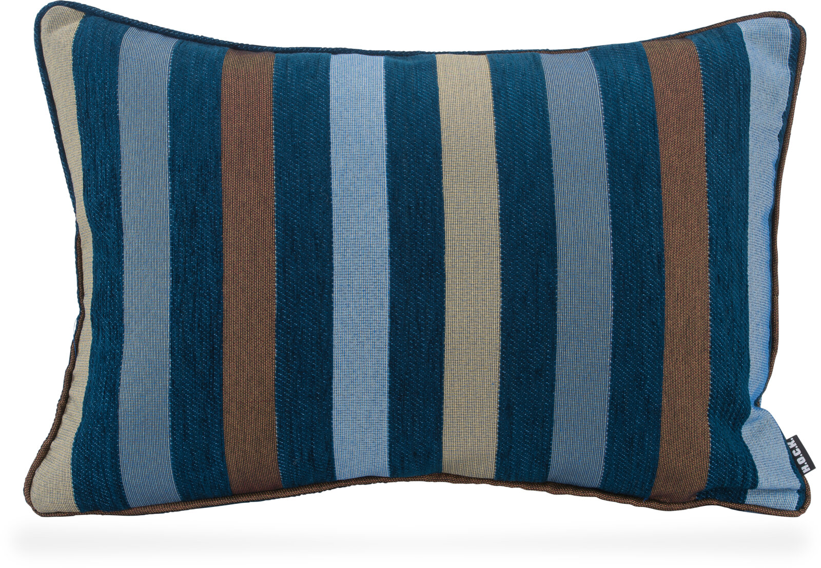 H.O.C.K. Karoo Dekokissen mit Keder 60x40cm blue col. 03