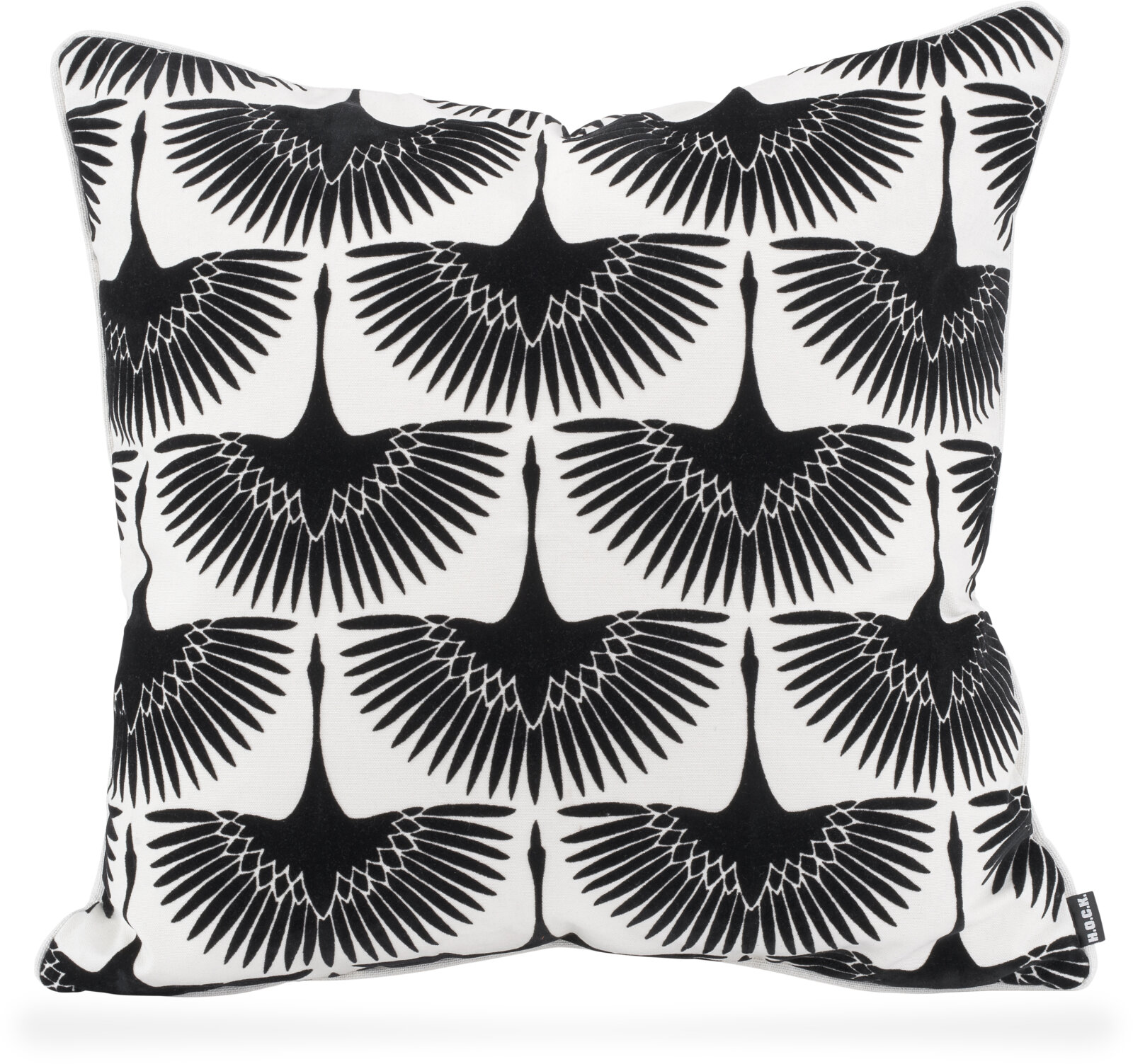 H.O.C.K. Black Swan Wendekissen mit Biese 50x50cm col. 450050