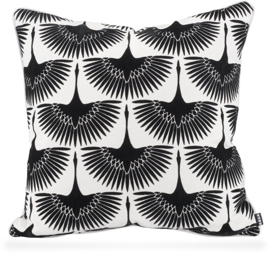 H.O.C.K. Black Swan Wendekissen mit Biese 60x60cm col. 450050