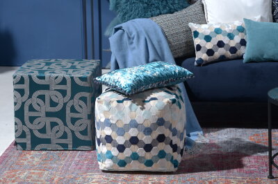 H.O.C.K. Blue Moon Wendekissen 50x30cm dots blue col. 538