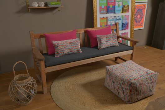 H.O.C.K. Swirly Line Bean Cube Pouf 55x55x35cm col. 540