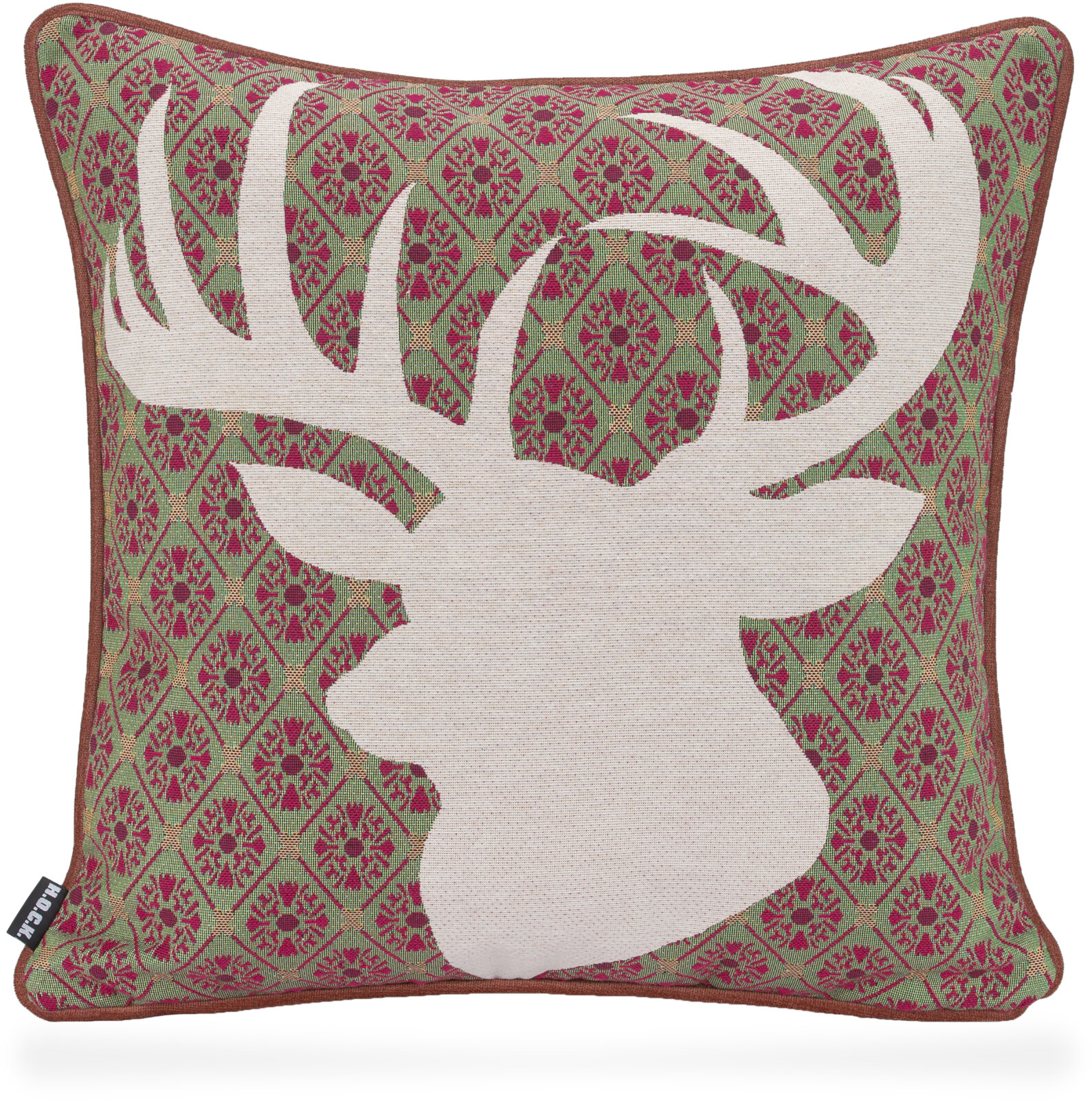 H.O.C.K. Harry Hirsch Wendekissen mit Keder 45x45cm natur col. 07