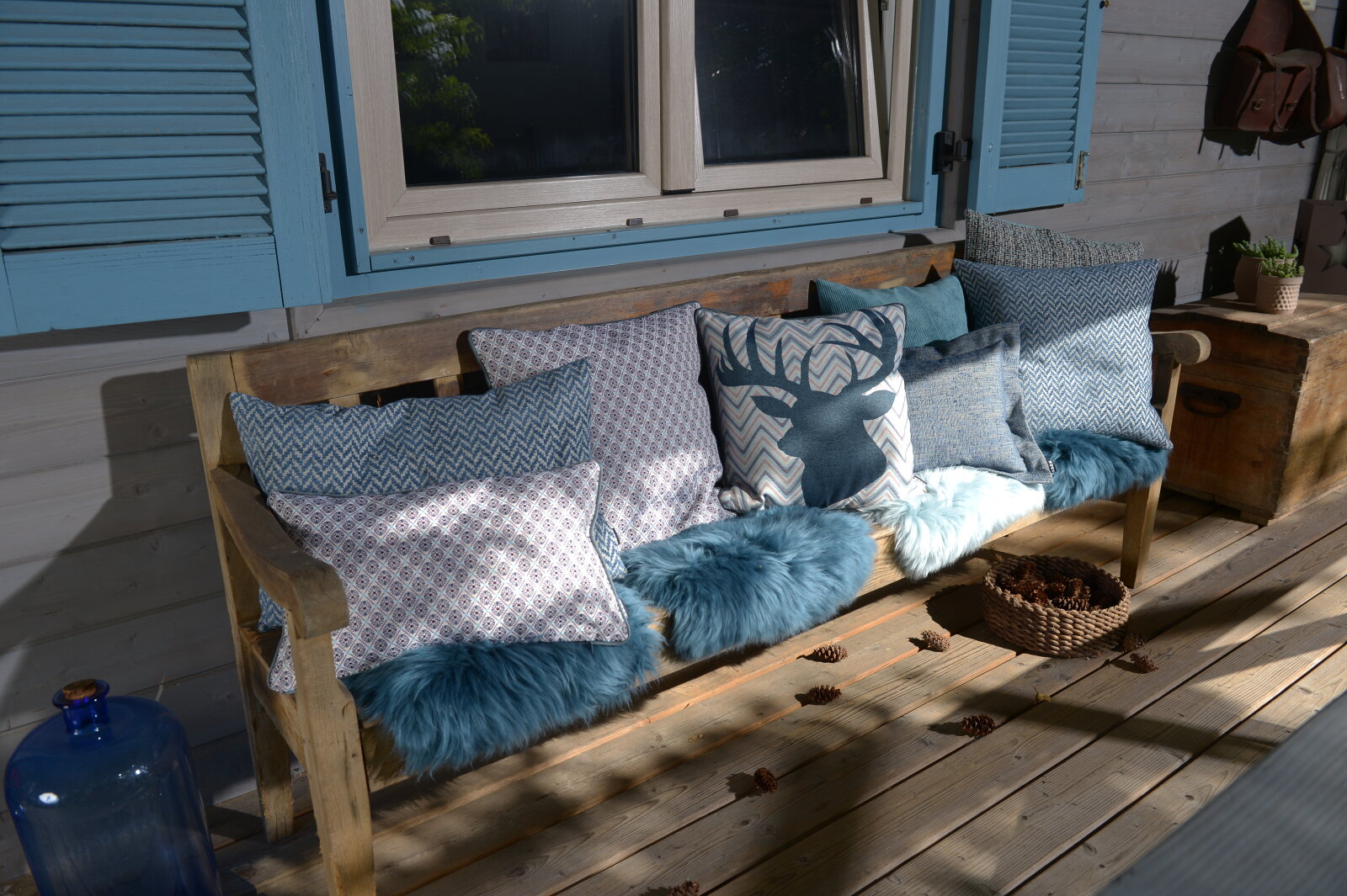 H.O.C.K. Harry Ayalon Sofakissen 50x30cm col. 05 mit Keder blau