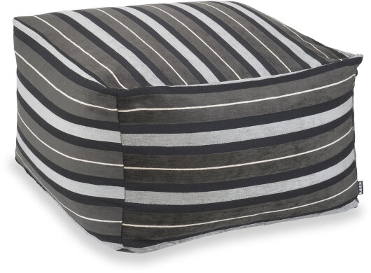 H.O.C.K. Darwini Bean Cube Pouf 55x55x35cm Streifen black col. 82