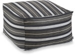 H.O.C.K. Darwini Bean Cube Pouf 55x55x35cm Streifen black...