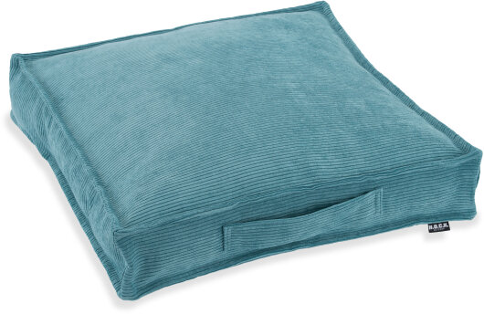 H.O.C.K. Cord Wave Matratzenkissen 50x50x10cm teal - türkis col. 37