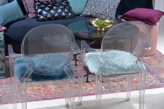 H.O.C.K. Fell-Sitzauflage rund Ø34cm petrol col. 41