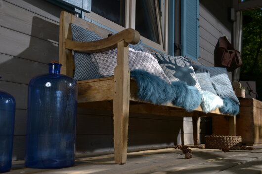 H.O.C.K. Fell-Sitzauflage eckig 35x35cm  petrol col. 41