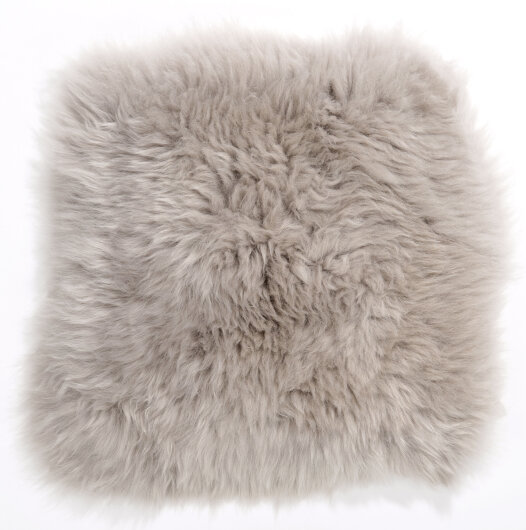 H.O.C.K. Fell-Sitzauflage eckig 35x35cm platingrau/beige col. 13