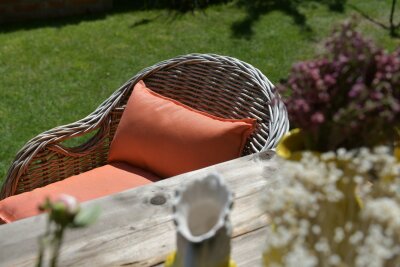 H.O.C.K. Caribe Outdoor Sitzkissen CLOU 40x40x5cm orange...