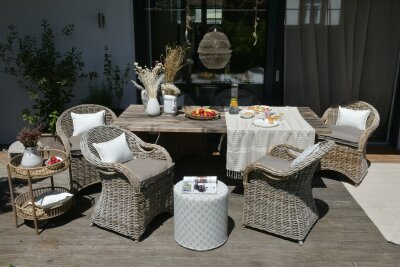 H.O.C.K. Caribe Outdoor Sitzkissen CLOU 40x40x5cm...