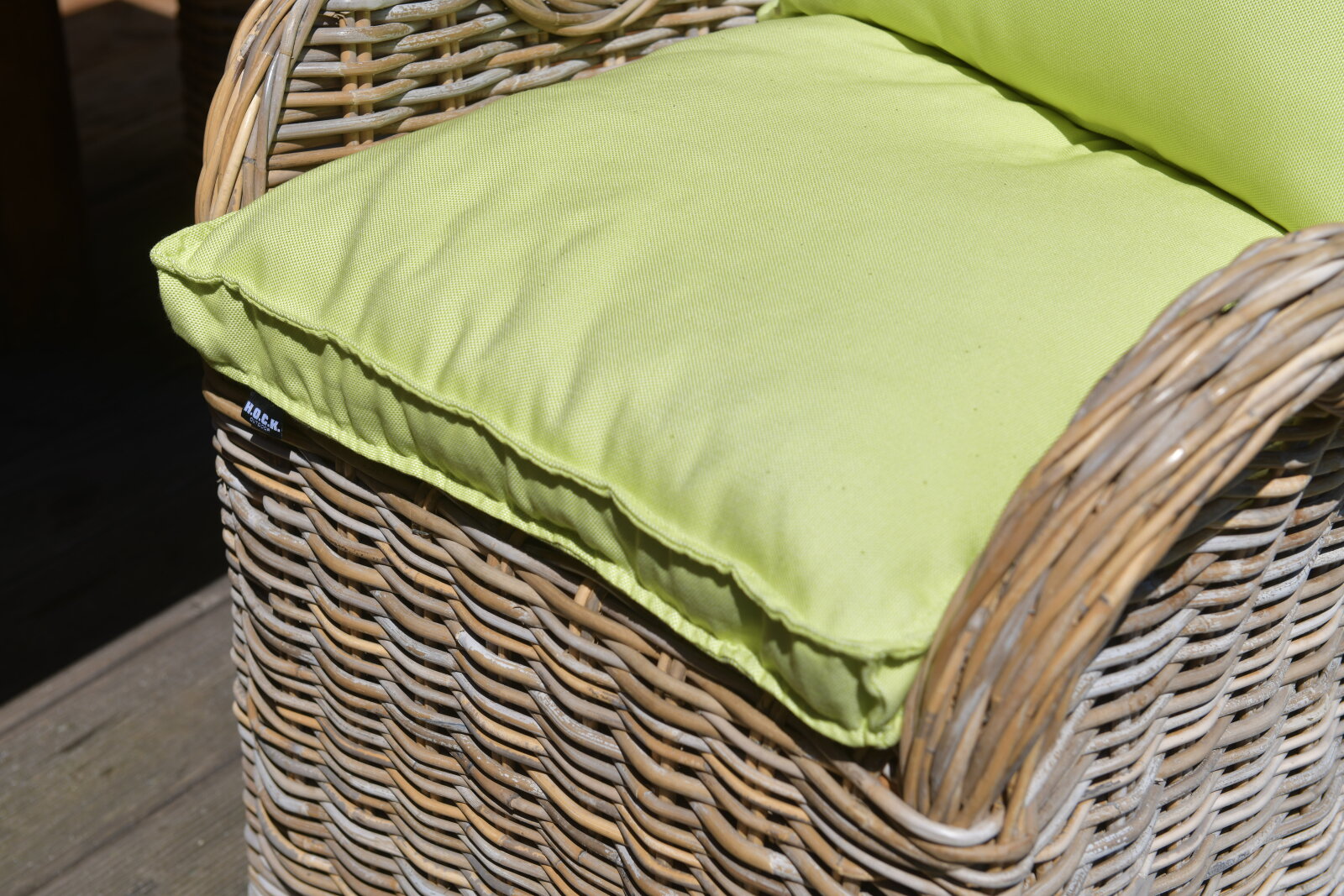 H.O.C.K. Caribe Outdoor Sitzkissen CLOU 40x40x5cm grün verde mar col. 01