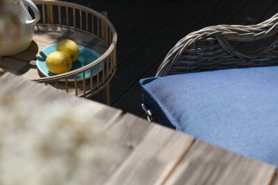 H.O.C.K. Caribe Outdoor Sitzkissen CLOU 50x50x5cm blau marino col. 01