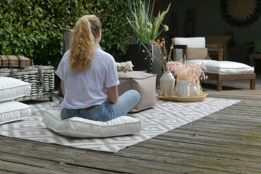 H.O.C.K. Caribe Outdoor Sitzkissen Palettenkissen Bodenkissen BODO 60x60x10cm anthrazit nergro col. 01