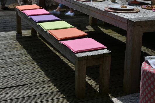 H.O.C.K. Caribe Outdoor Sitzkissen MINNI 40x40x2cm lila ultraviolet pomelo col. 01