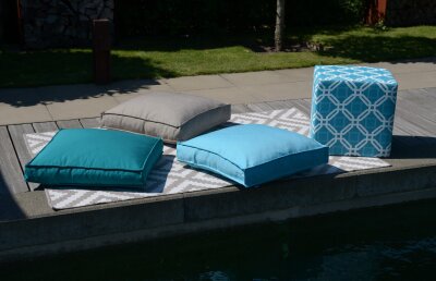 H.O.C.K. Classic Uni Outdoor Sitzkissen Palettenkissen Bodenkissen BODO 60x60x10cm salmon col. 103