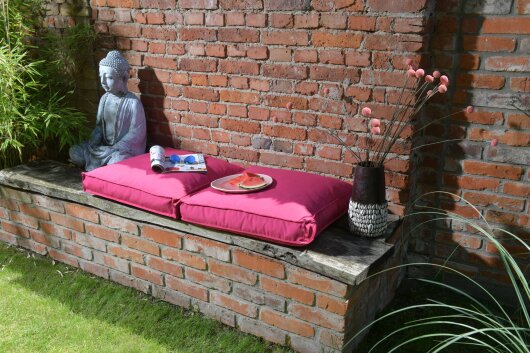 H.O.C.K. Classic Uni Outdoor Sitzkissen Palettenkissen Bodenkissen BODO 60x60x10cm himbeer raspberry C57