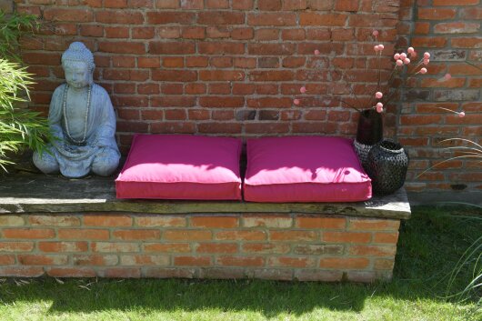 H.O.C.K. Classic Uni Outdoor Sitzkissen Palettenkissen Bodenkissen BODO 60x60x10cm himbeer raspberry C57