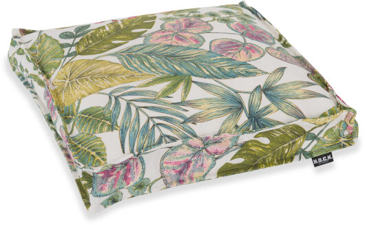 H.O.C.K. Eliza-Bouquet Outdoor Sitzkissen Blumen-Motiv 40x40x5cm green-berry