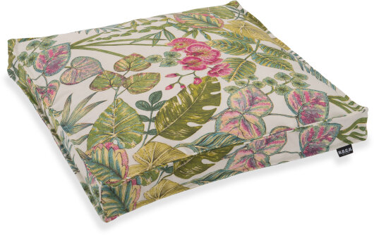 H.O.C.K. Eliza-Bouquet Outdoor Sitzkissen Blumen-Motiv 50x50x5cm green-berry