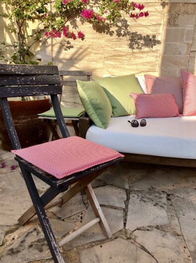 H.O.C.K. Sparkle Outdoor Kissen mit Keder 60x40cm grün