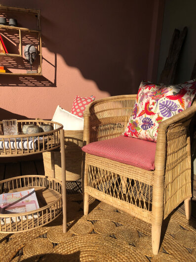 H.O.C.K. Leila Garden Outdoor Kissen mit Biese 50x50cm