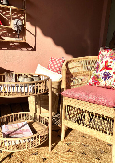 H.O.C.K. Leila Garden Outdoor Kissen mit Biese 50x50cm