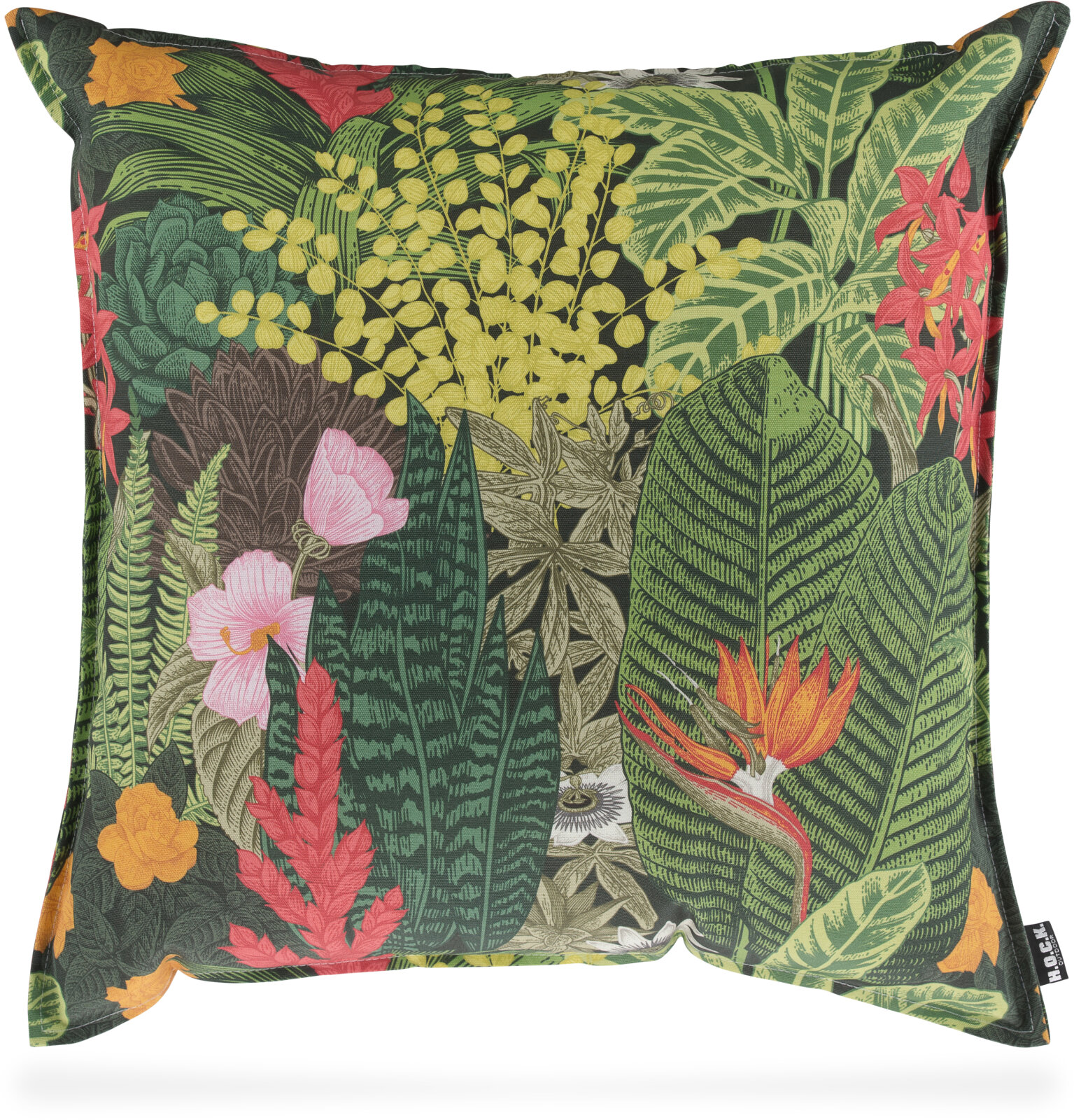 H.O.C.K. Forever Green Outdoor Kissen mit Biese Blatt-Motiv 50x50cm