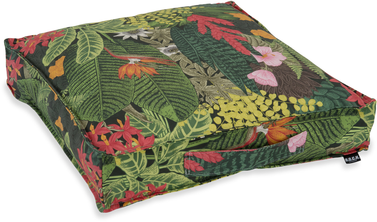 H.O.C.K. Forever Green Outdoor Matratzenkissen 50x50x10cm Blatt-Motiv