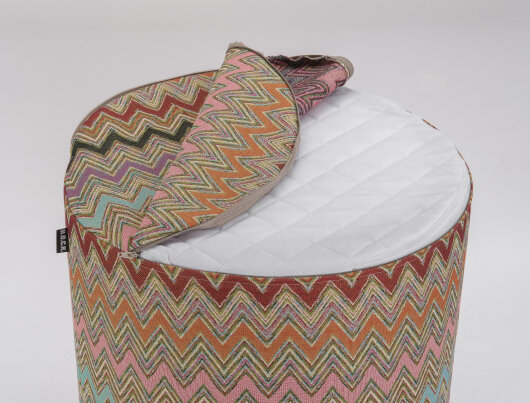 H.O.C.K. Cahlil Hocker rund Pouf Ø45x45cm multicolor boho