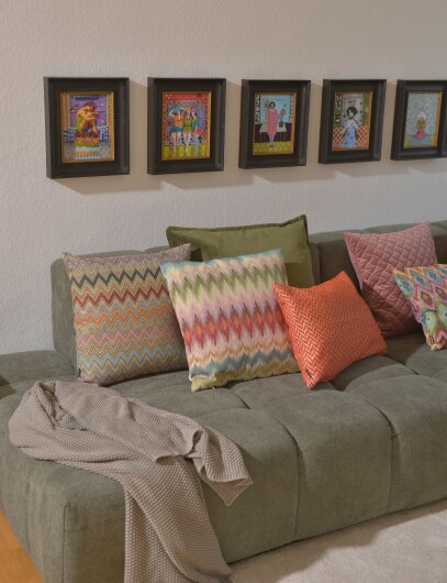 H.O.C.K. Esra Dekokissen 60x60cm multicolor boho
