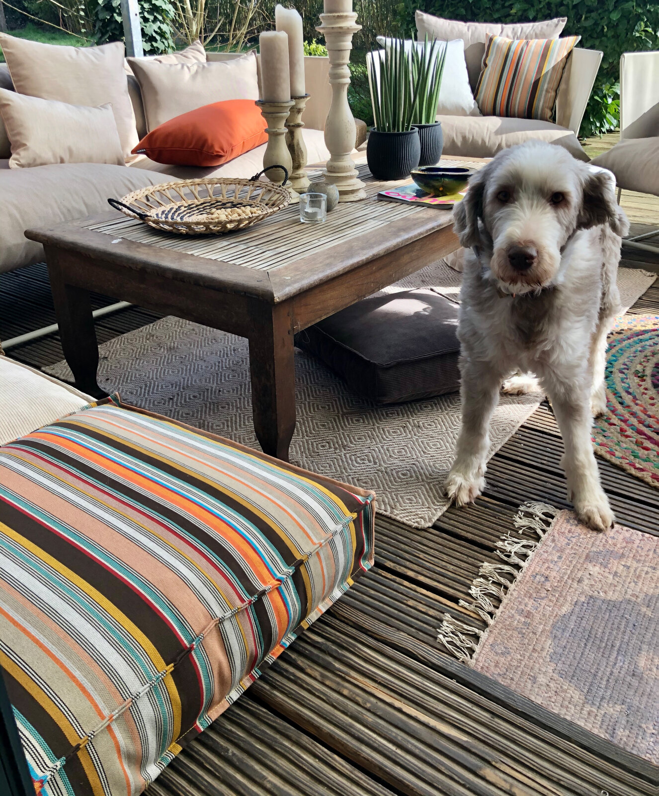 H.O.C.K. Yucatan Outdoor Kissen 50x50cm braun