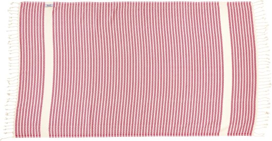 H.O.C.K. Decke Lovely Stripes mit Fransen 100x180cm rot