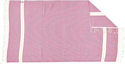 H.O.C.K. Decke Lovely Stripes mit Fransen 100x180cm pink