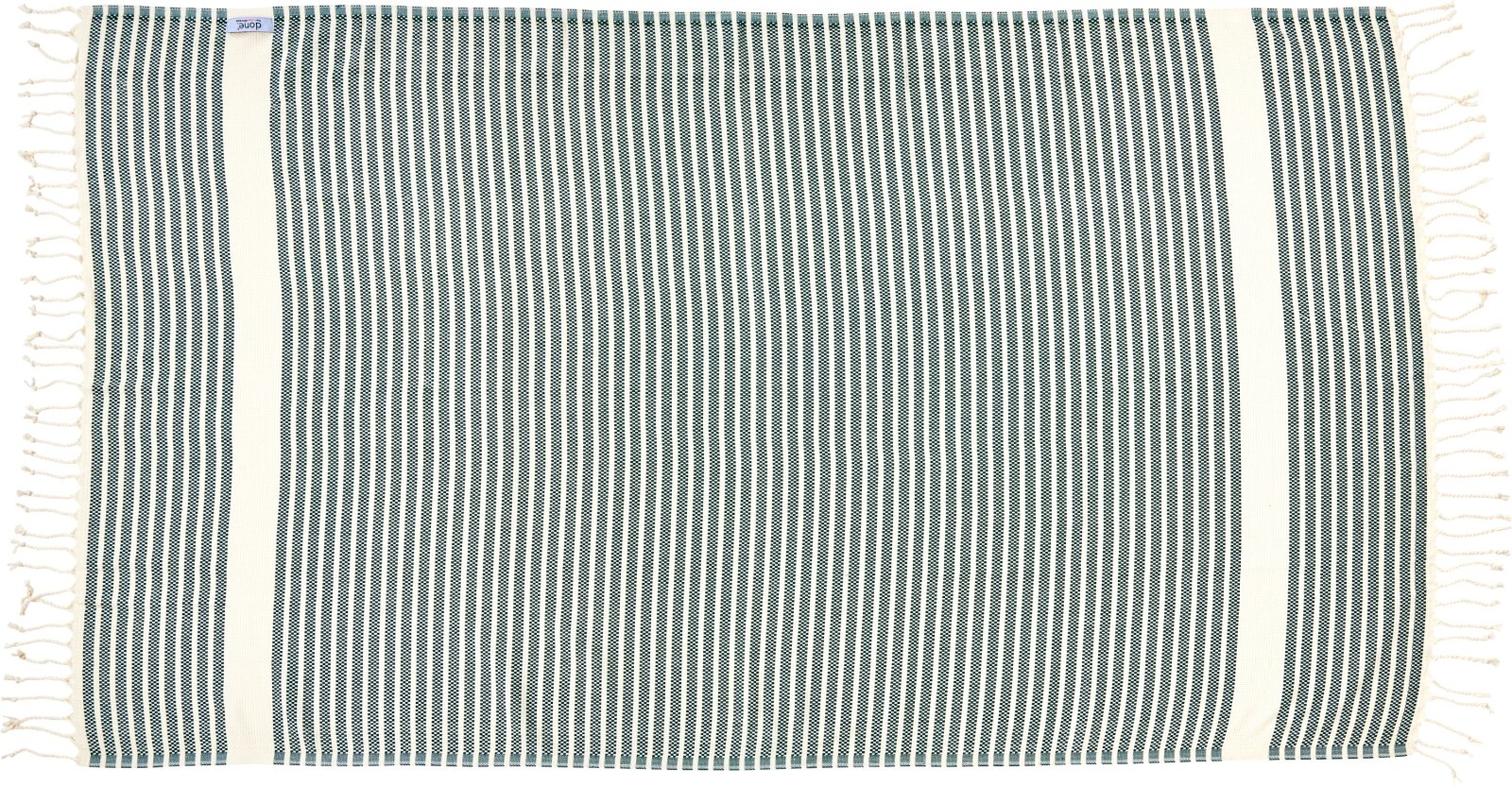 H.O.C.K. Decke Lovely Stripes mit Fransen 100x180cm grün