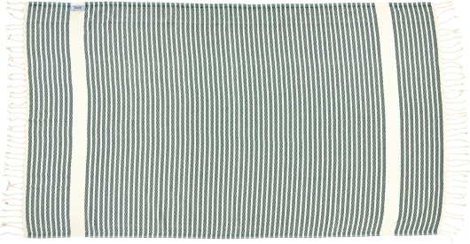 H.O.C.K. Decke Lovely Stripes mit Fransen 100x180cm grün