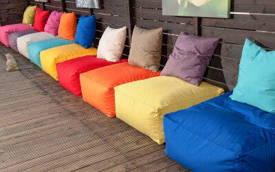 H.O.C.K. Classic Uni Outdoor Kissen 60x60cm rot